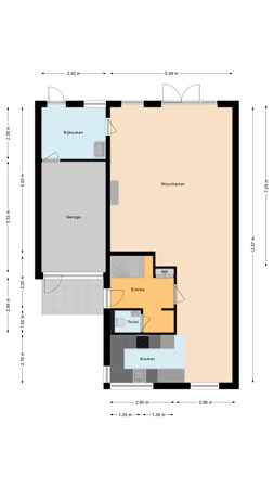 Floorplan - De Werf 65, 2411 RZ Bodegraven